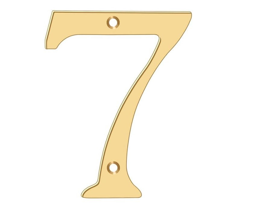 Deltana RN6-7 House Number, Lifetime Brass, 6"