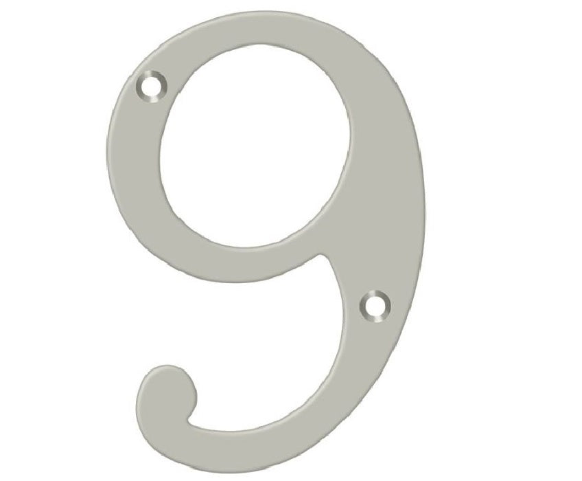 Deltana RN6-9U15 House Number, Satin Nickel, 6"