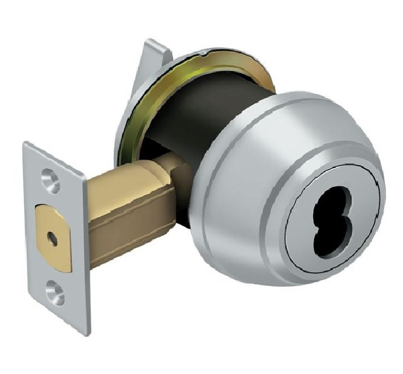 Deltana CL200LMIC-26D Single Deadbolt IC Core GR1, Satin Chrome