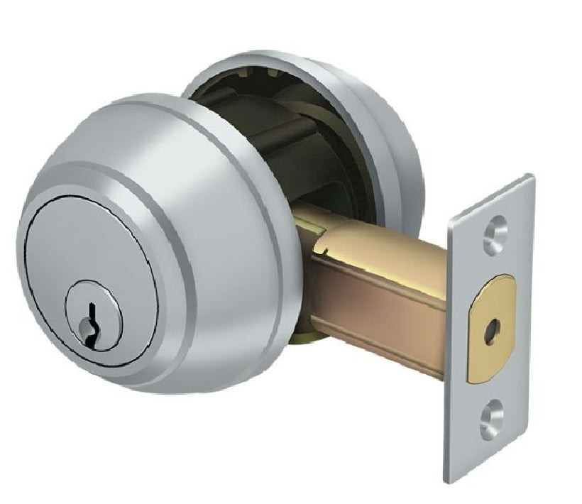 Deltana CL210LM-26D Double Deadbolt GR1, Satin Chrome