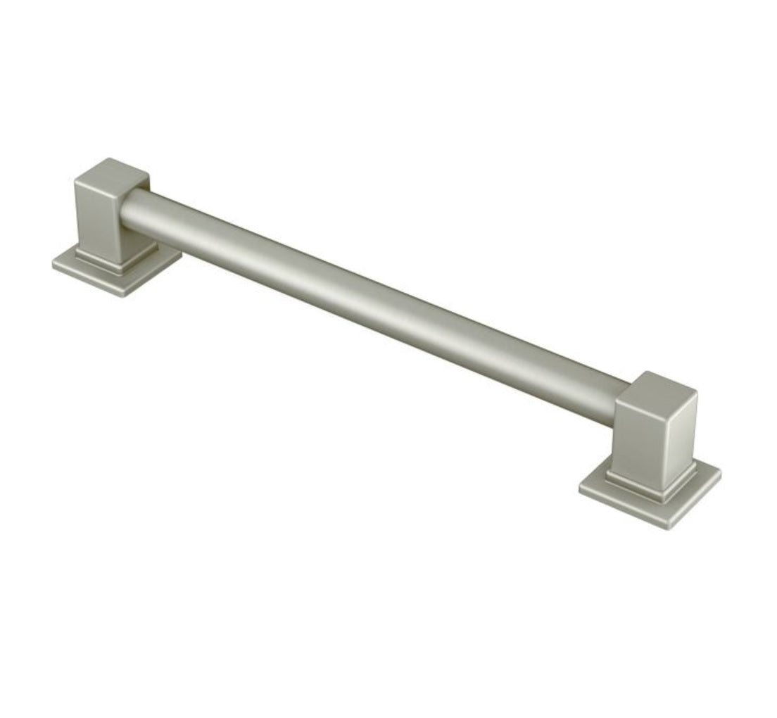 Moen YG8812BN 90 Degree Grab Bar, Brushed Nickel, 12"