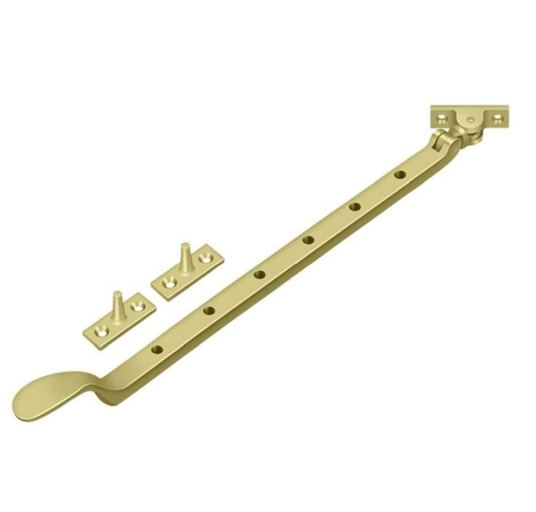 Deltana CSA13U3 Colonial Casement Stay Adjuster, Bright Brass