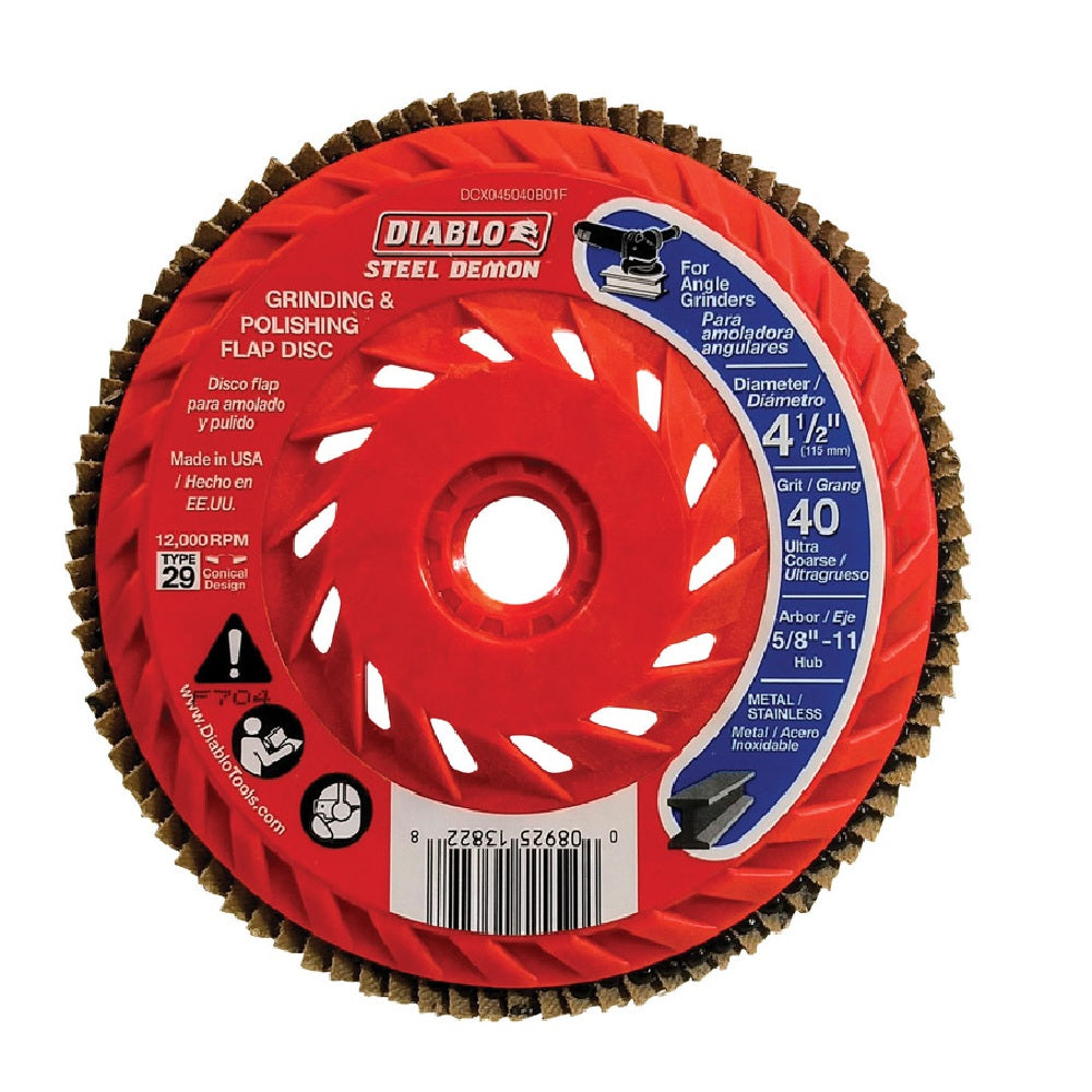 Diablo DCX045040B01F Steel Demon Thread Arbor Flap Disc