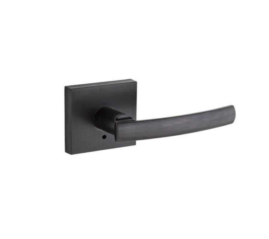 Kwikset 155SYLSQT-11P Sydney Square Privacy Door Lock, Venetian Bronze