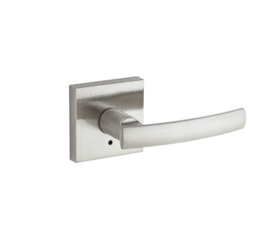 Kwikset 155SYLSQT-15 Sydney Square Privacy Door Lock, Satin Nickel