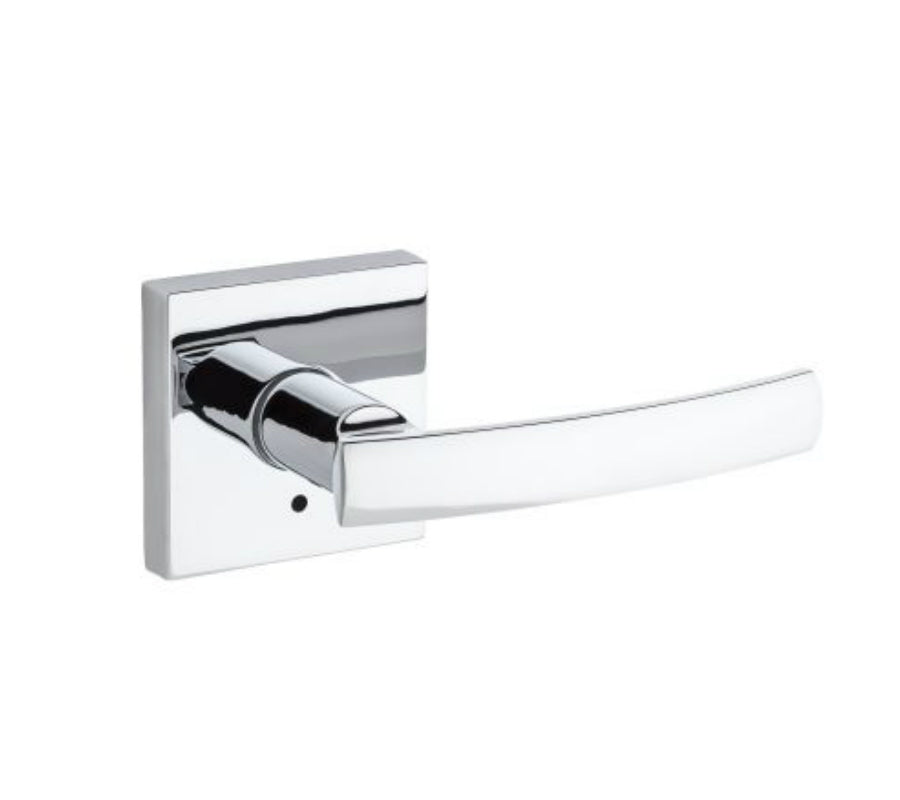 Kwikset 155SYLSQT-26 Sydney Square Privacy Door Lock, Bright Chrome