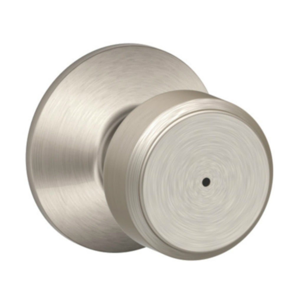 Schlage F40VBWE619 Bowery Bed and Bath Knob, Satin Nickel