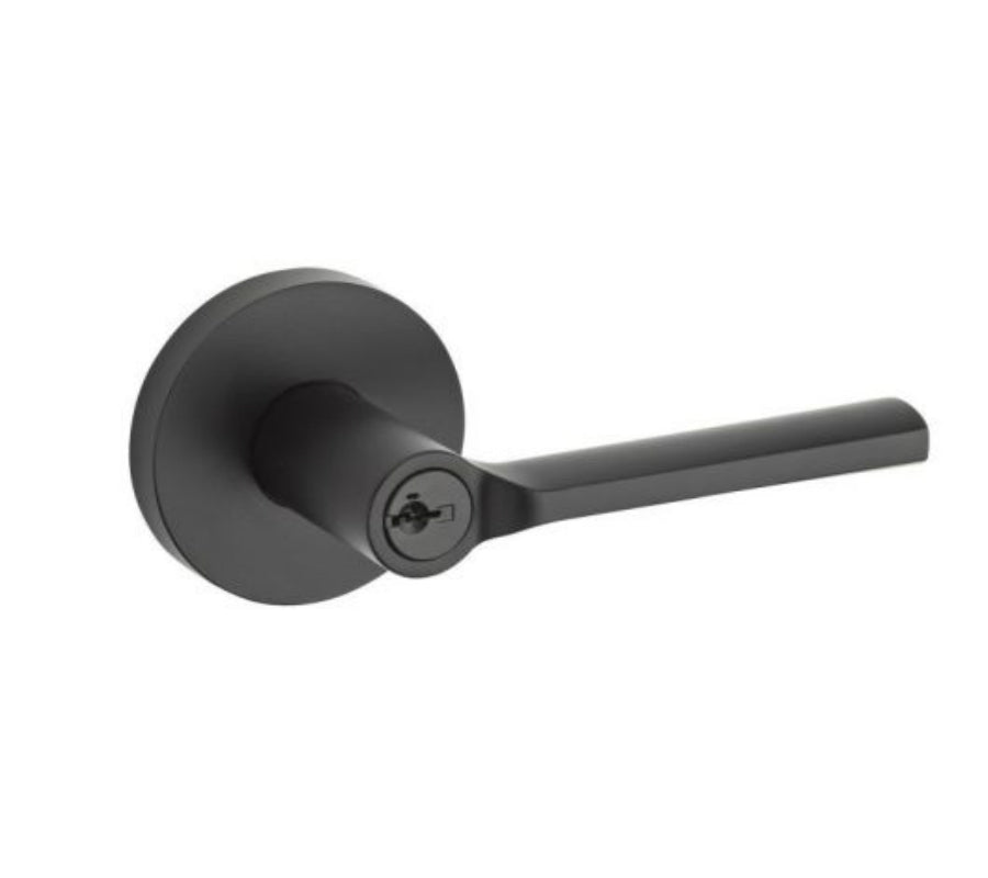 Kwikset 156LSLRDT-514S Lisbon Round Entry Door Lock,  Iron Black