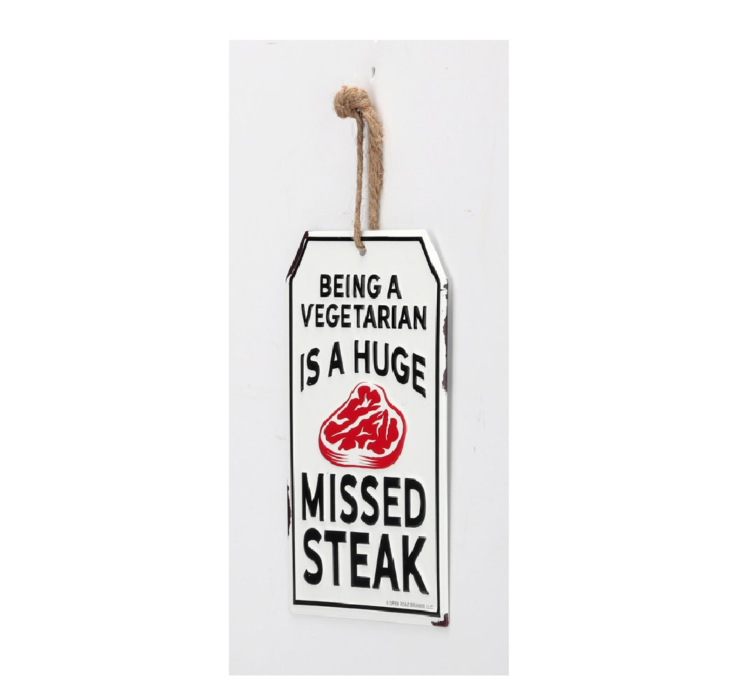 Open Road 90175490 Steak Wall Art, Metal