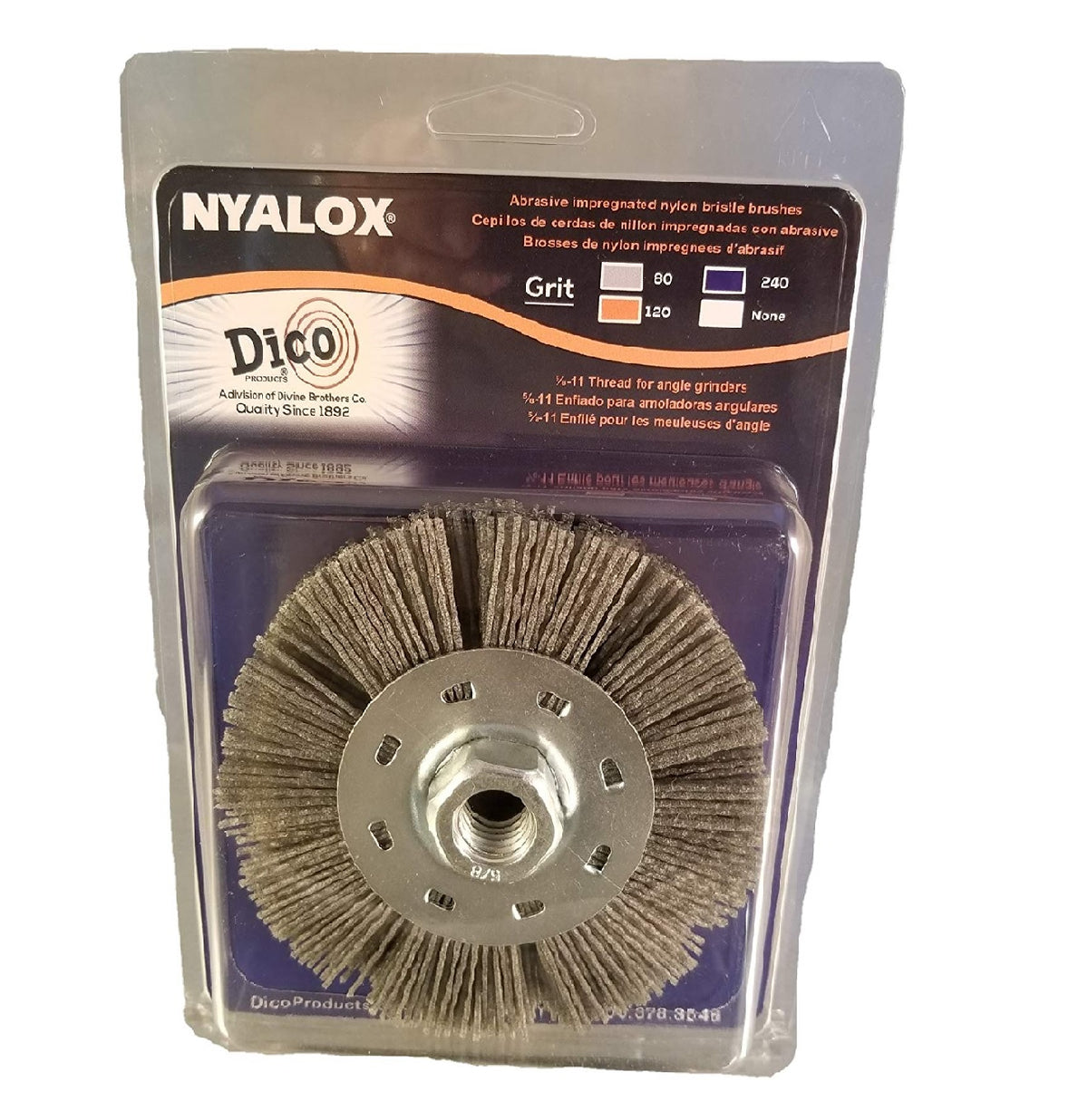 Dico Products 7200075 Nyalox Wheel Brush Coarse, Grey