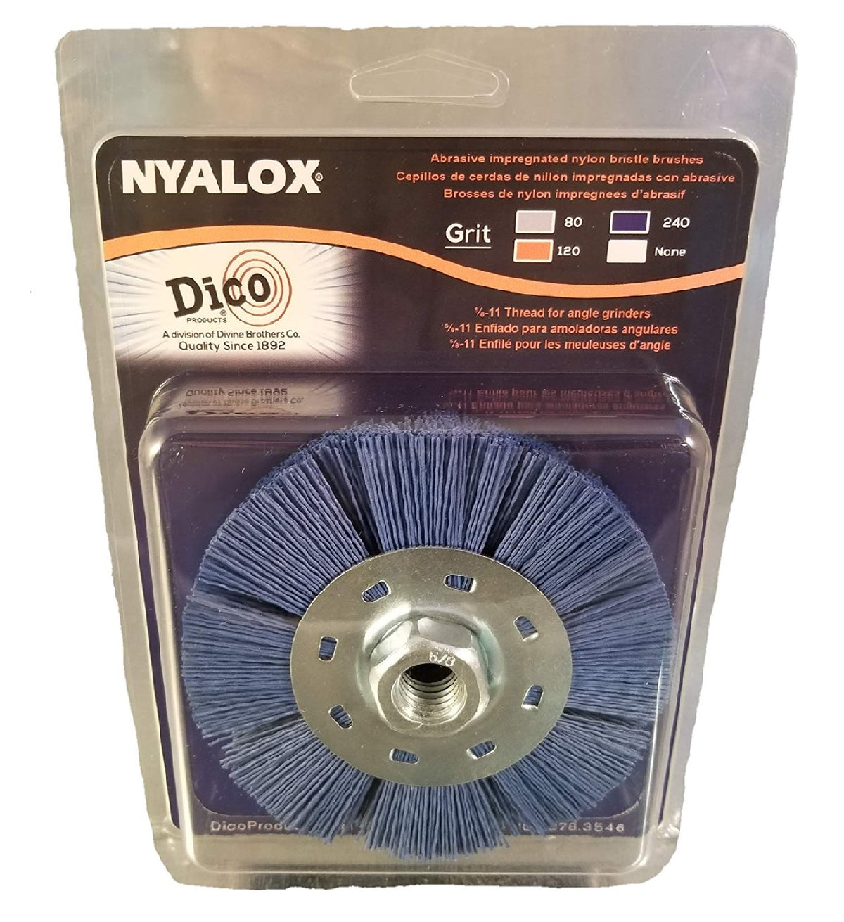 Dico Products 7200079 Nyalox Wheel Brush Fine, Blue