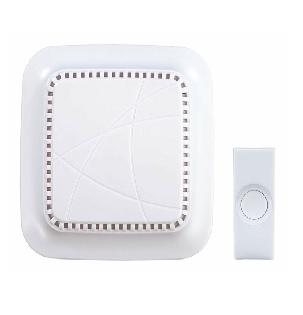 Heath Zenith SL-7309-03 Wireless Door Chime Kit, White, Plastic