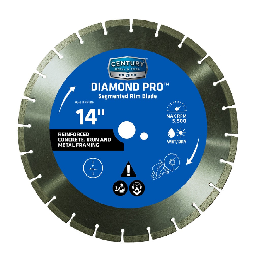 Century Drill & Tool 75486 Segmented Rim Diamond Saw Blade