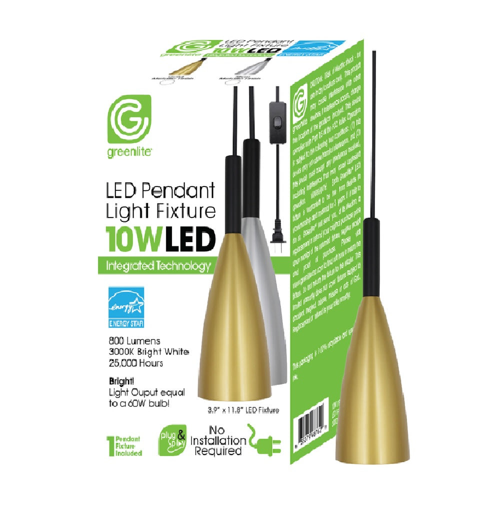 Greenlite 10W/PDT Vintage Metallic Pendant Light