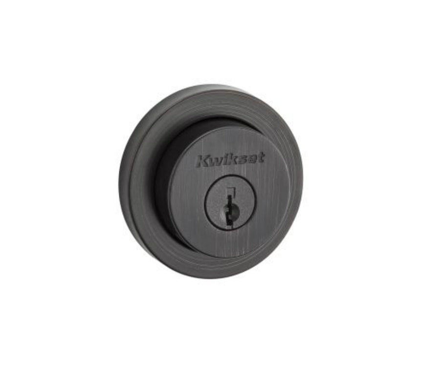 Kwikset 158RDT-11P Milan Round Single Cylinder Deadbolt, Venetian Bronze