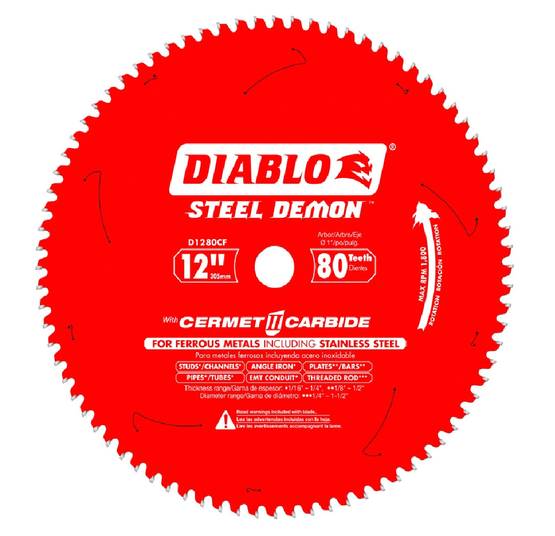 Diablo D1280CF Steel Demon Cermet Circular Saw Blade