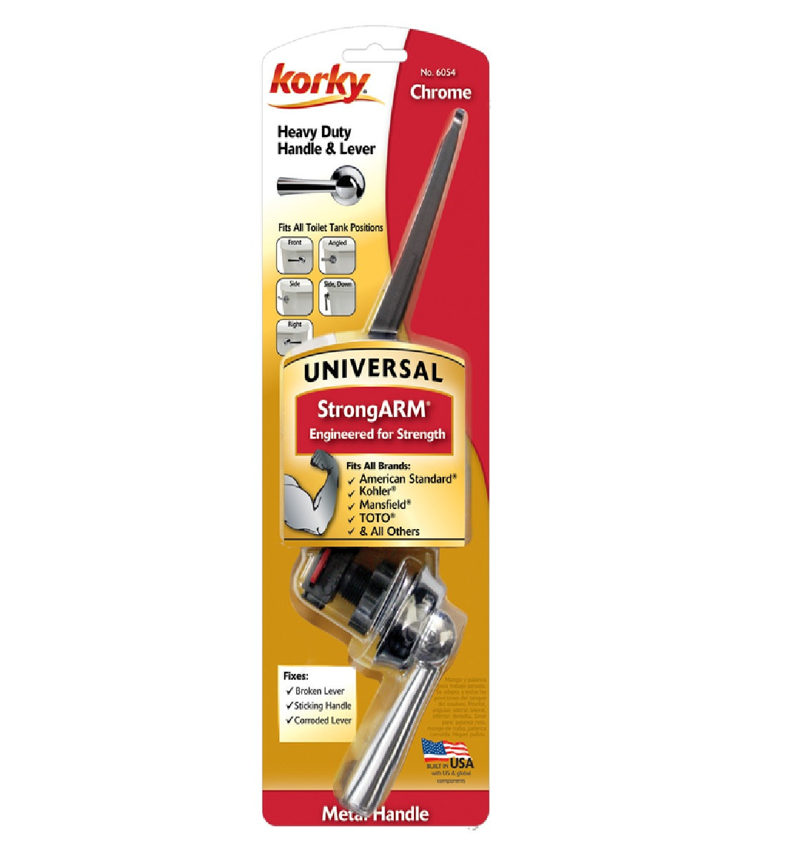 Korky 6054BP StrongArm Flush Lever, Chrome