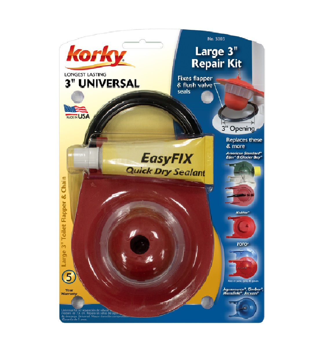 Korky 3003BP EasyFix Universal Repair Kit