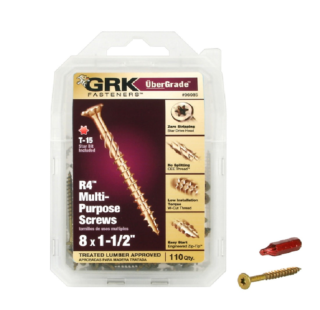 GRK Fasteners 96085 UberGrade Star Flat Head Multi-Purpose Screw
