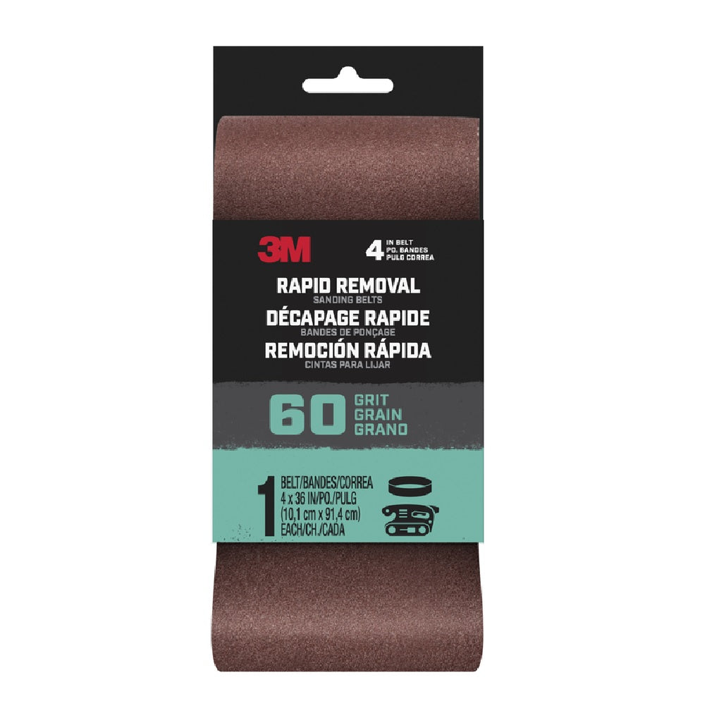 3M BELT4X361PK60 Rapid Removal Sanding Belt, 60 Grit