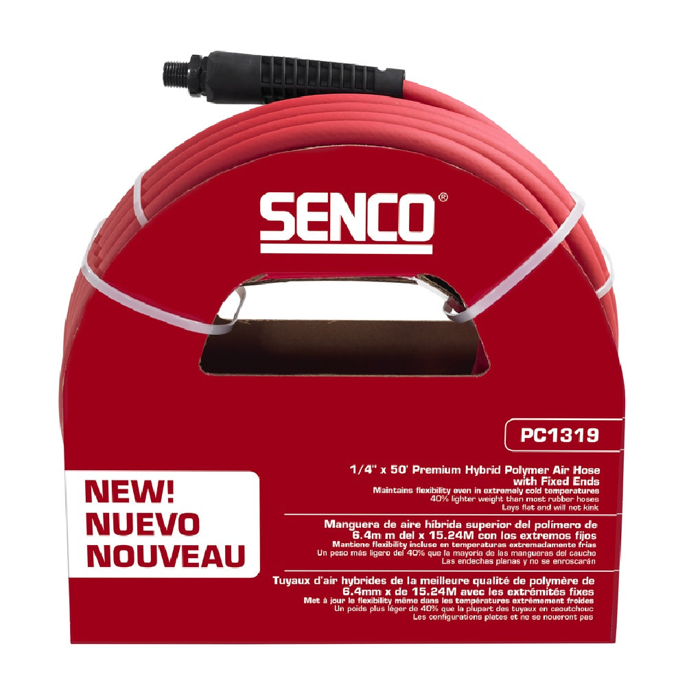 Senco PC1319 Rubber Hybrid Air Hose, Red, 1/4 in. x 50 ft