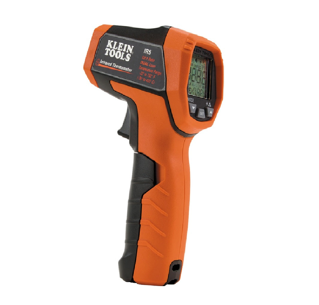 Klein Tools IR5 LCD Infrared Thermometer, Black/Orange