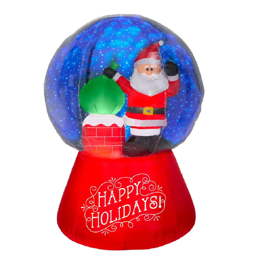 Gemmy 114690 Projection Santa Snowglobe Christmas Inflatable — LIfe and ...