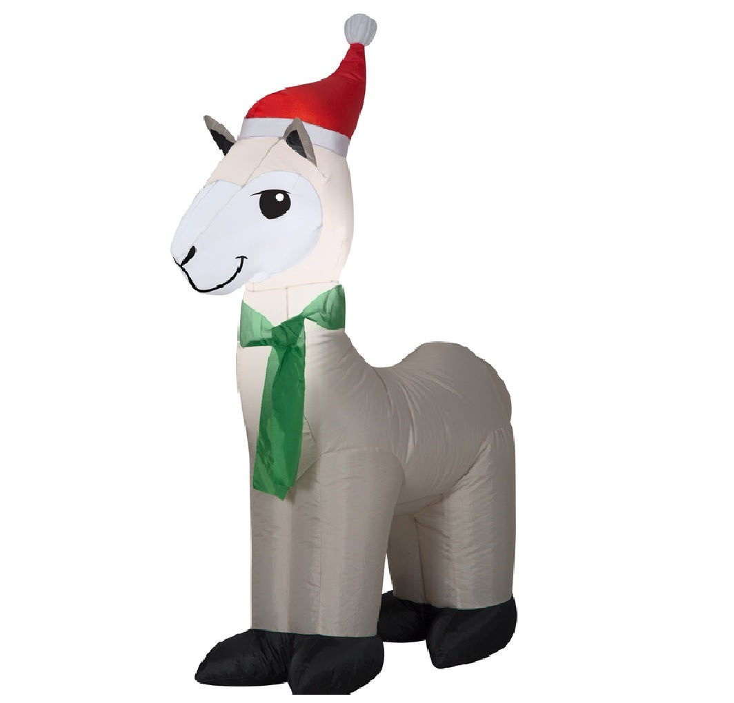 Gemmy 116767 Llama Christmas Inflatable, Nylon