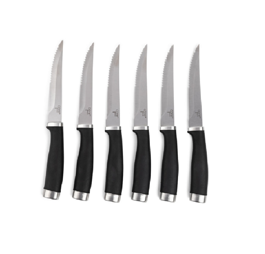 Core Kitchen AC29920 Steak Knife Set, Black/Silver