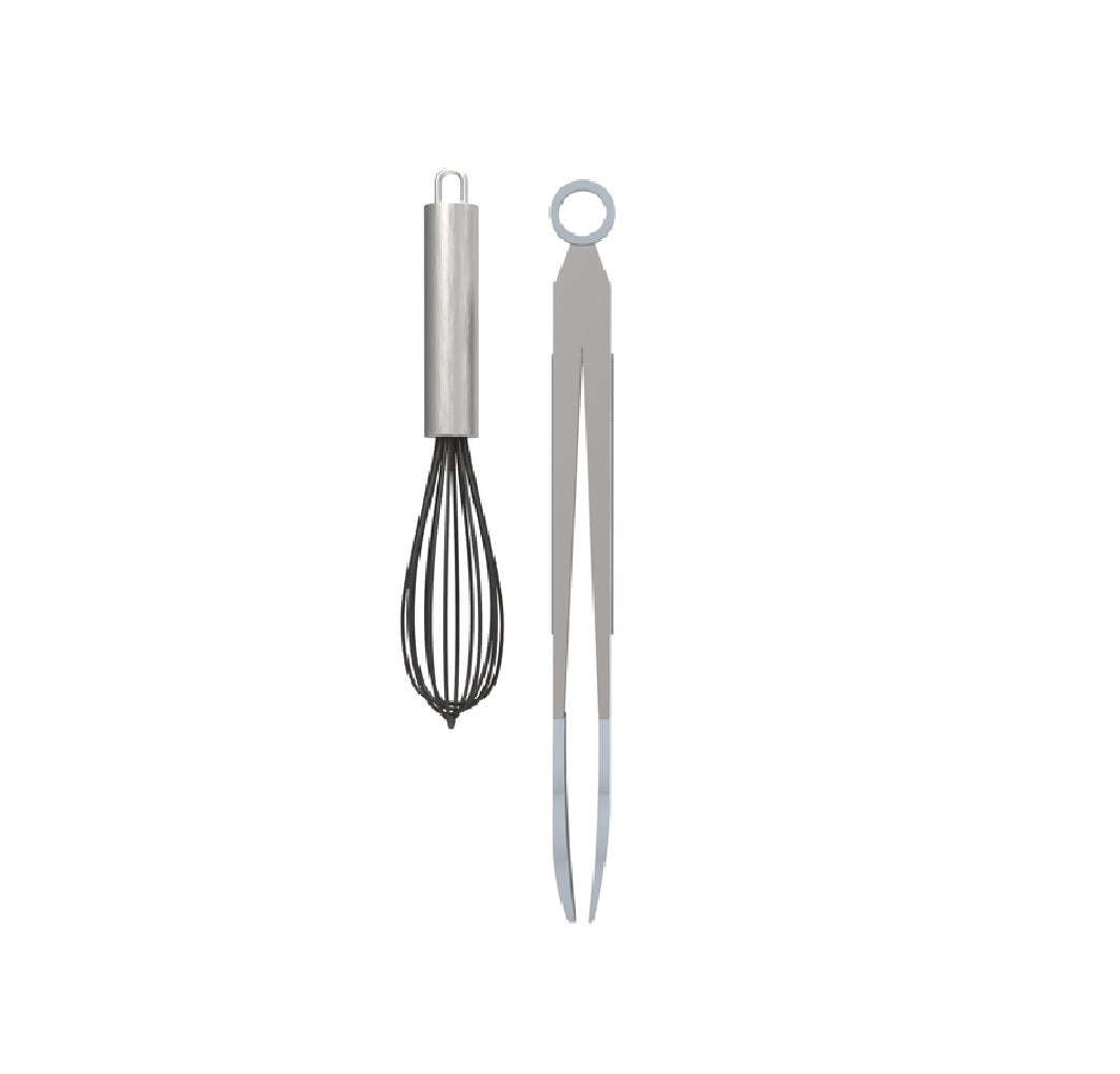 Core Kitchen AC29828 Whisk Tong Set, Silver