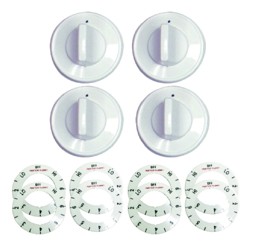 Range Kleen 8134 Replacement Knob Kit, White
