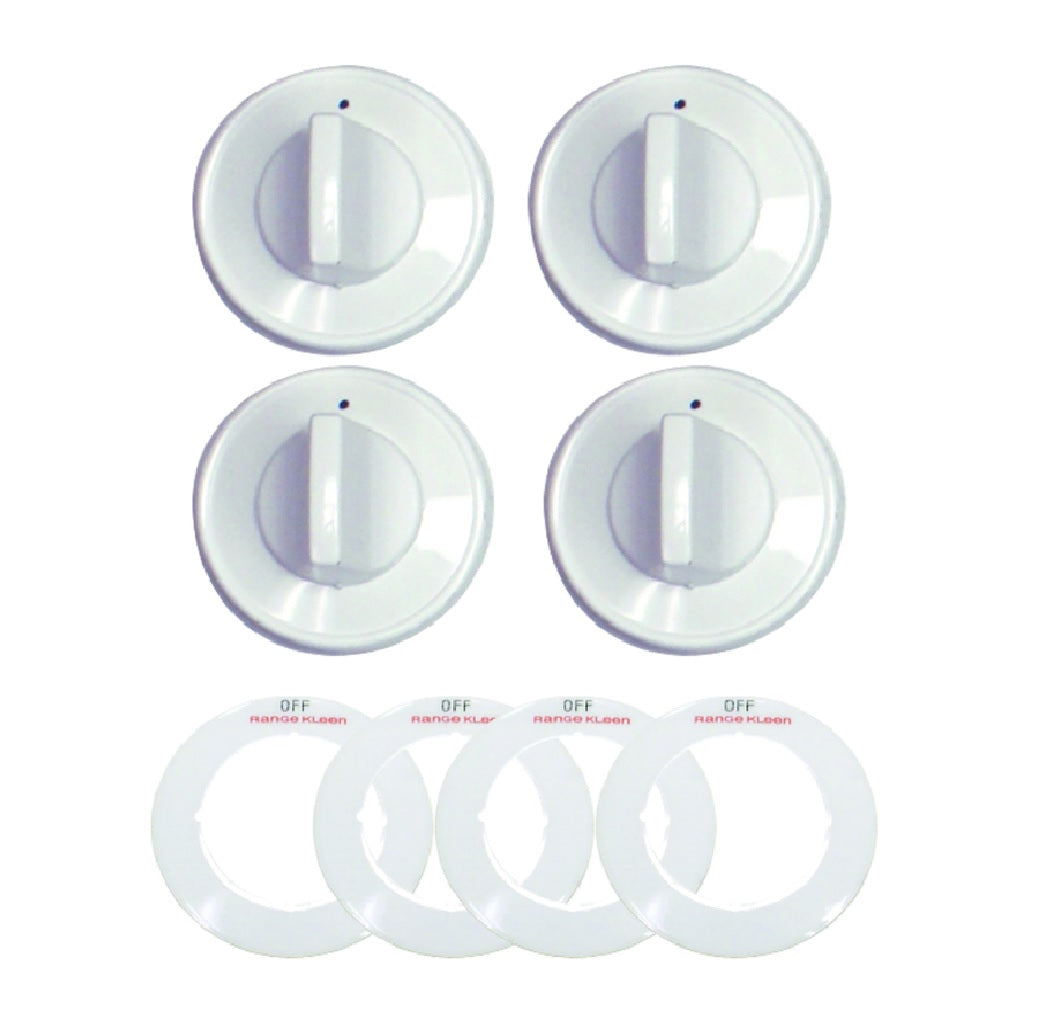 Range Kleen 8234 Replacement Knob Kit, White