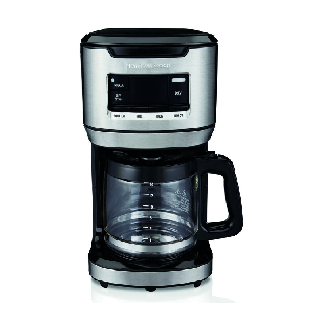 Hamilton Beach 46390 Programmable Coffee Maker, Black/Silver