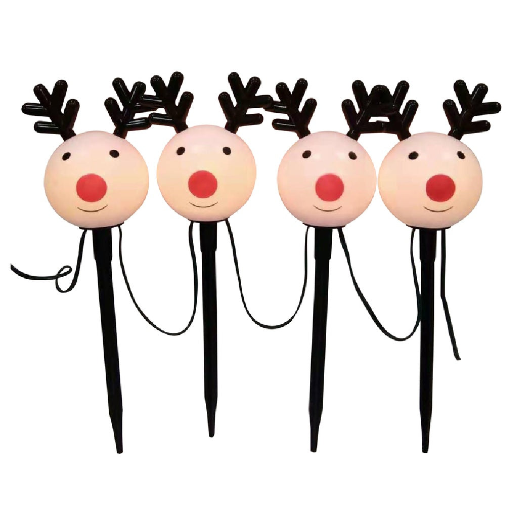 Celebrations 23220-71 Blow Mold Reindeer Heads Pathway Marker