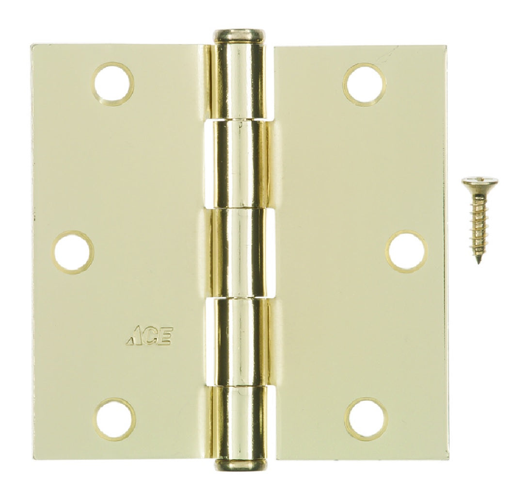 Hampton 01-3550-190 Residential Door Hinge, Bright Brass