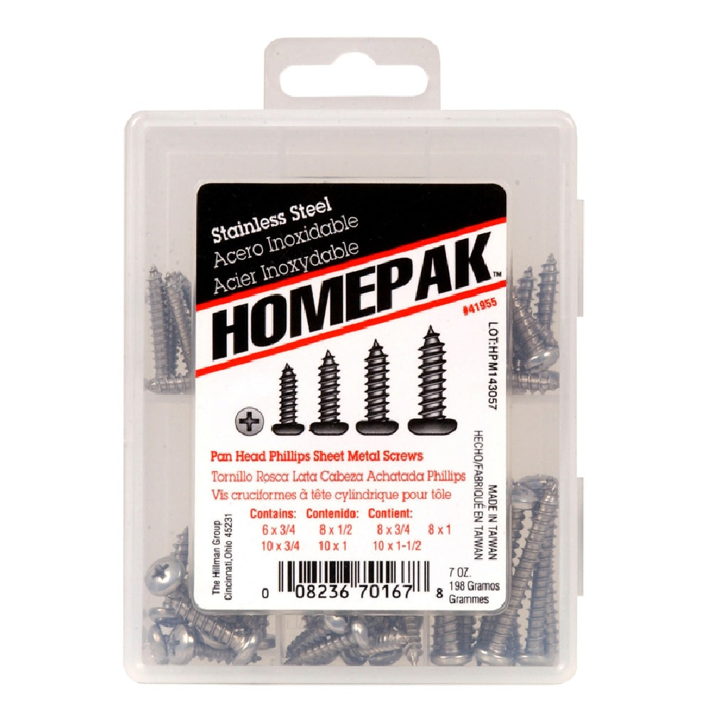Homepak 41955 Phillips Pan Head Sheet Metal Screw Kit