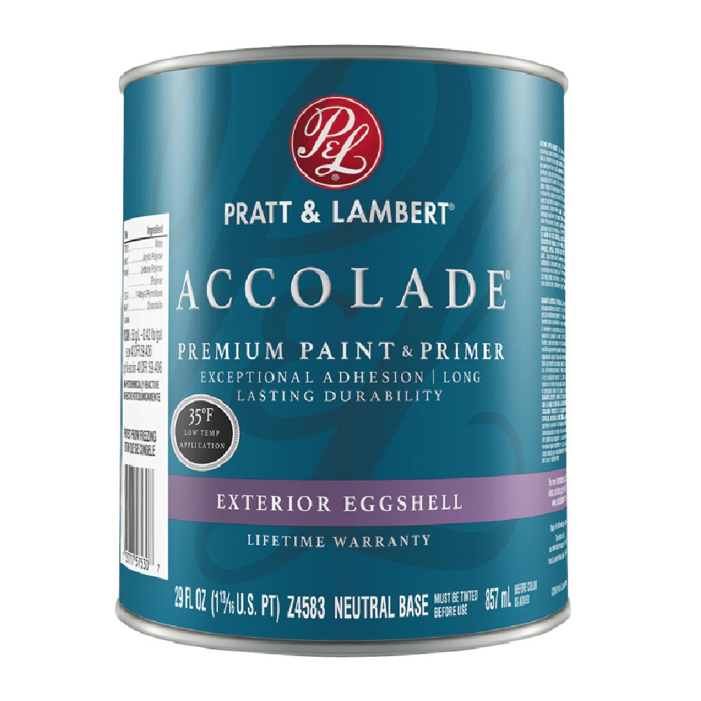 Pratt & Lambert 0000Z4583-44 Accolade Exterior Premium Paint & Primer, 1 Quart