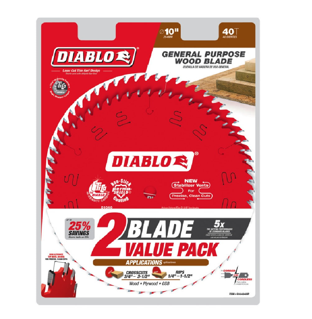 Diablo D104040VP General Purpose Saw Blade, 10 Inch