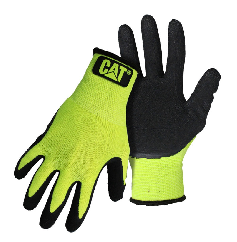 Cat CAT017418X Hivis Poly Knit Coated Palm Glove