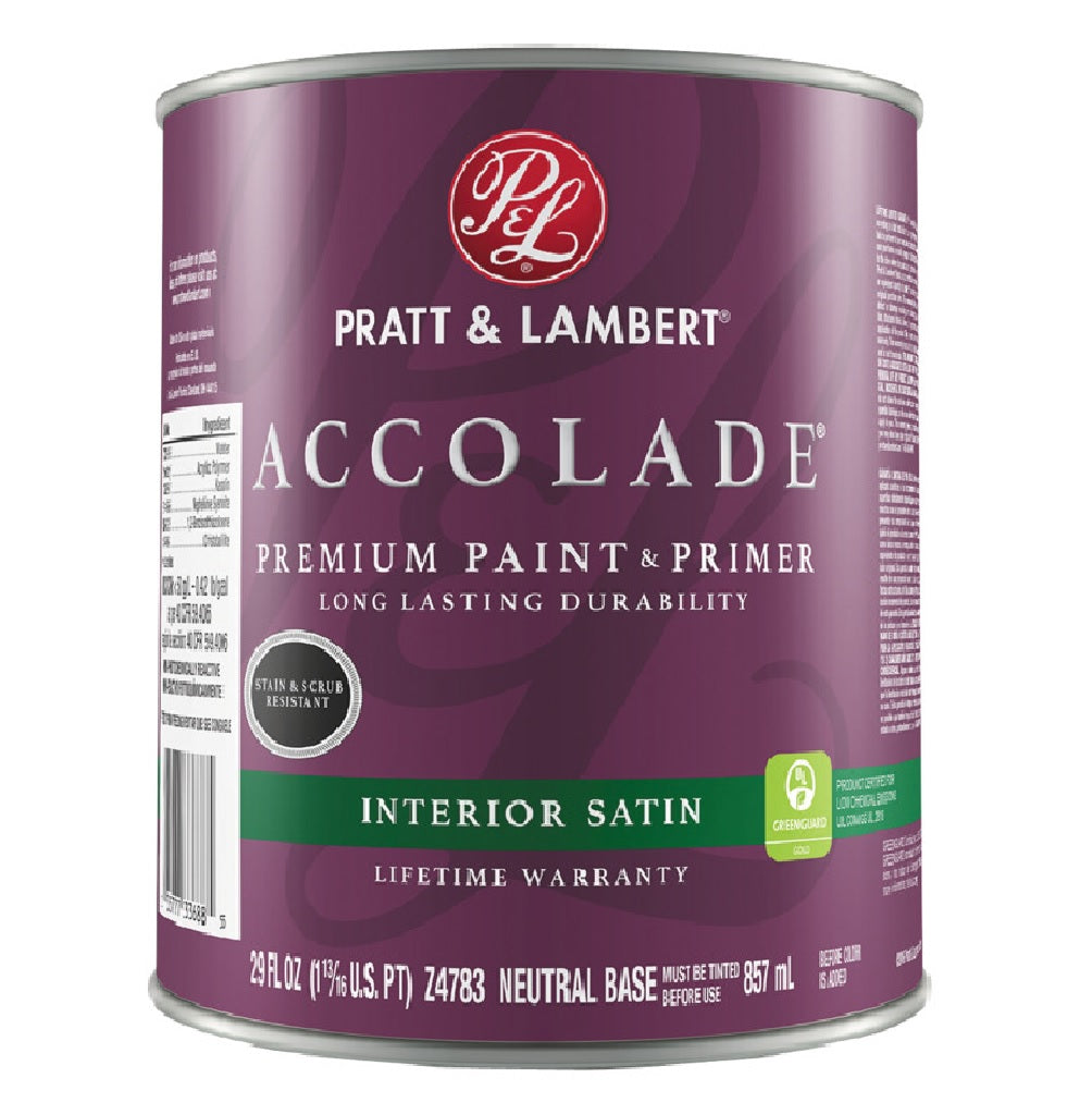 Accolade 0000Z4783-14 Satin Latex Interior Paint, 1 Qt.