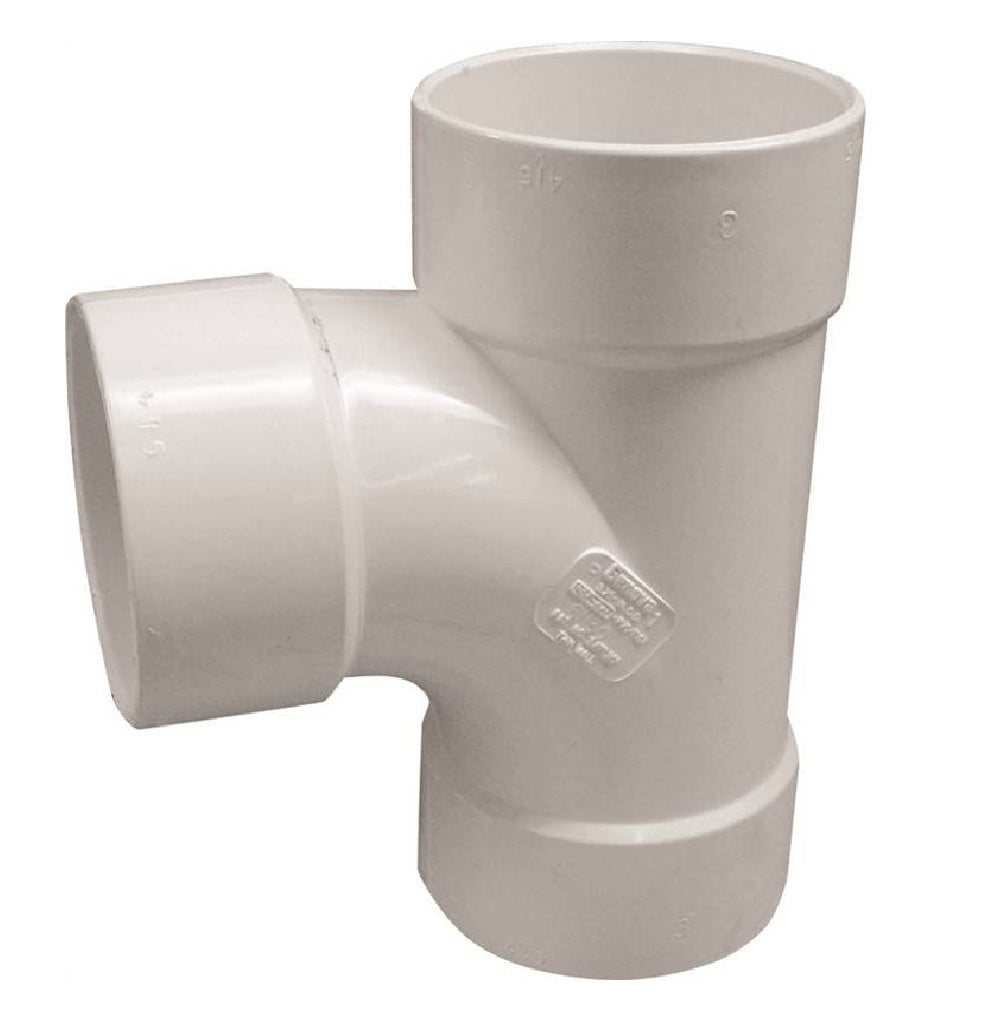 Genova 414123BC Sewer and Drain Sanitary Tee, White