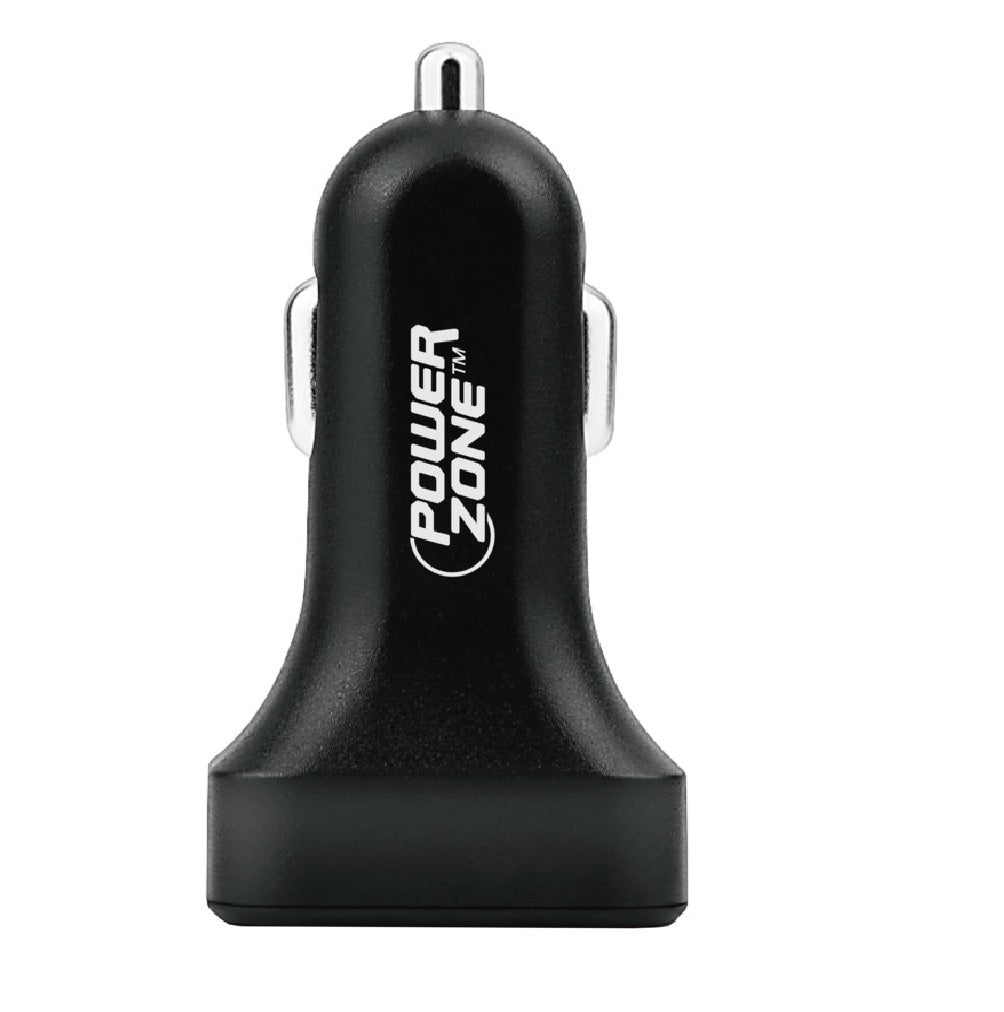 Powerzone U12 Dual USB Car Charger, ABS