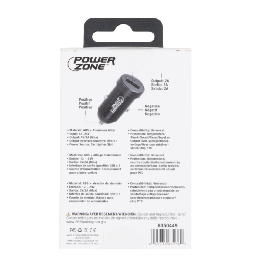 Powerzone KL-062CU Dual USB Car Charger, Aluminium Alloy