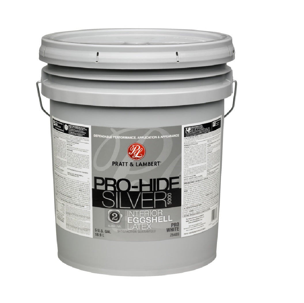 Pratt & Lambert 0000Z5489-20 Pro-Hide Silver 5000 Interior Paint, 5 Gallon