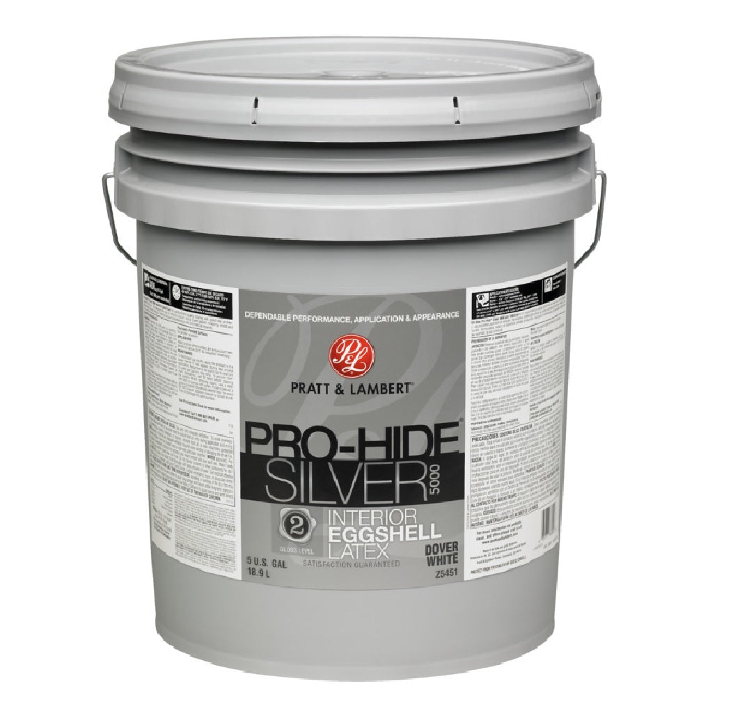 Pratt & Lambert 0000Z5451-20 Pro-Hide Silver 5000 Interior Paint, 5 Gallon