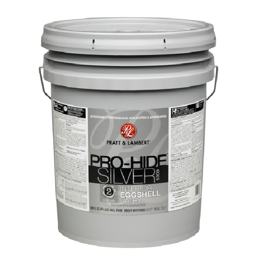 Pratt & Lambert 0000Z5480-20 Pro-Hide Silver Interior Paint, 5 Gallon