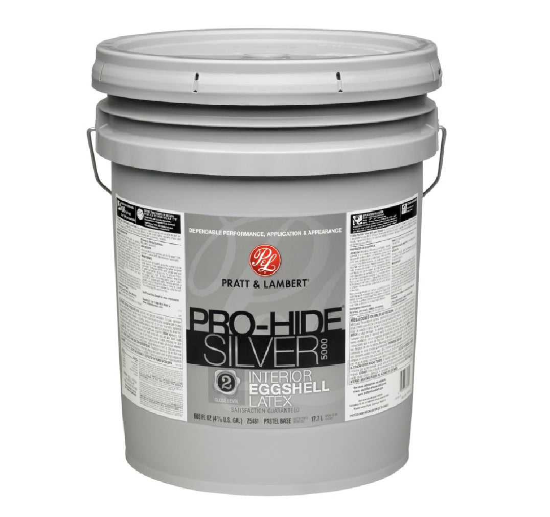 Pratt & Lambert 0000Z5481-20 Pro-Hide Silver 5000 Interior Paint, 5 Gallon