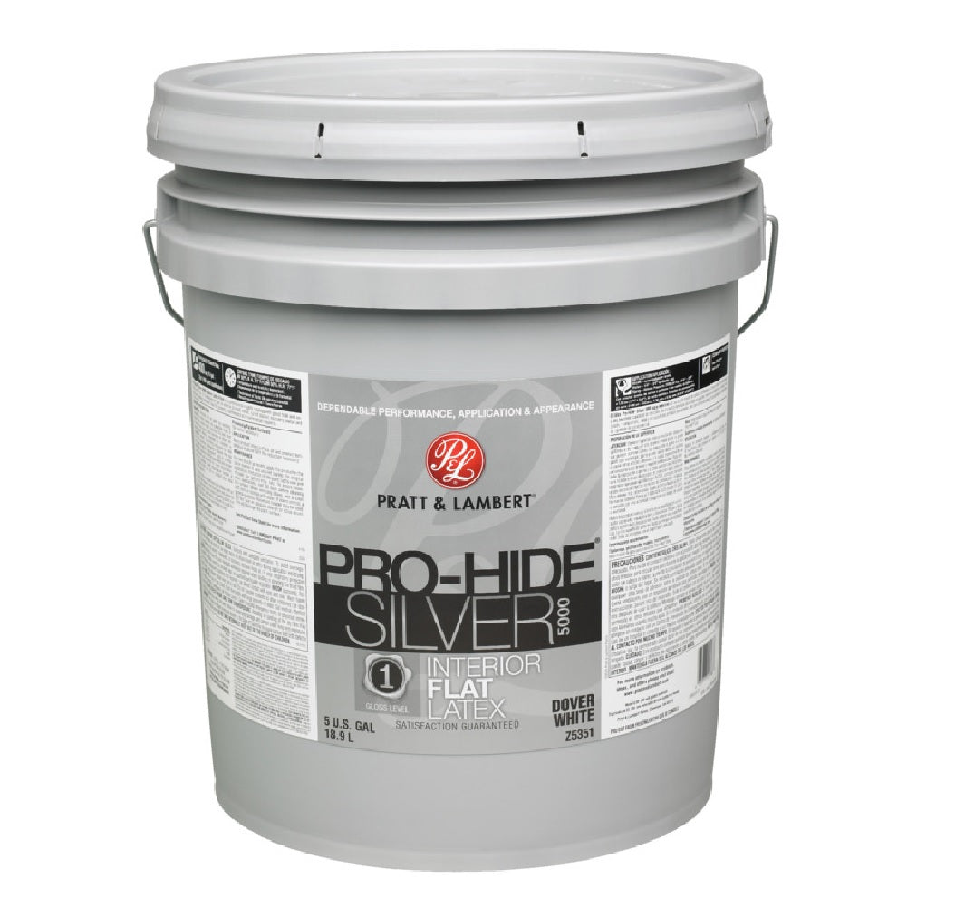 Pratt & Lambert 0000Z5351-20 Pro-Hide Silver 5000 Interior Paint, 5 Gallon