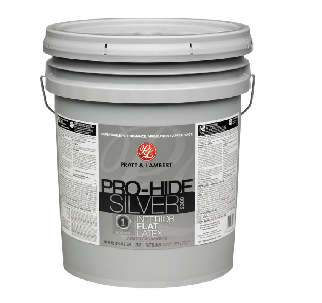 Pratt & Lambert 0000Z5381-20 Pro-Hide Silver 5000 Interior Paint, 5 Gallon