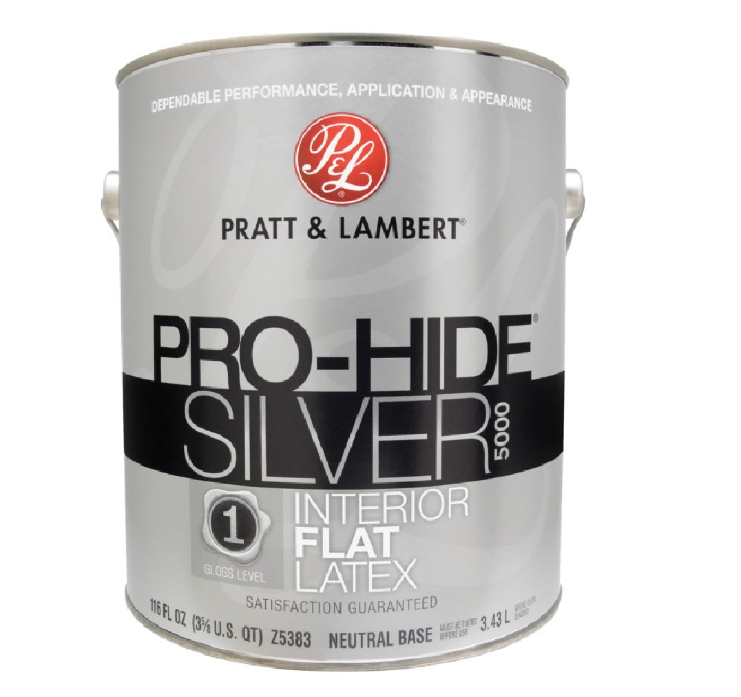 Pratt & Lambert 0000Z5383-16 Pro-Hide Silver 5000 Interior Paint, 1 Gallon